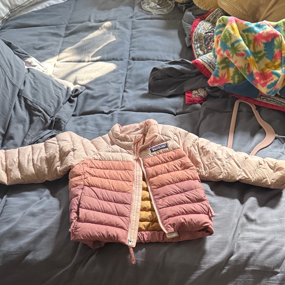Patagonia Kids Jacket in Pink and Tan